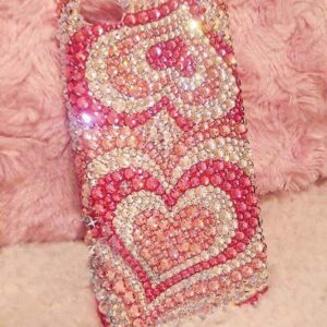 Pink crystal Mobile cover